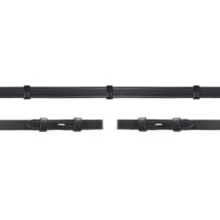 Schockemöhle Zügel Glatt Leder Mit Stops Dunkelbraun/Silber -Geschäft für Reitsportbedarf 1103 00018 lederzugel stopps black gold.545ee4