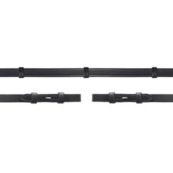 Schockemöhle Zügel Glatt Leder Mit Stops Dunkelbraun/Silber -Geschäft für Reitsportbedarf 1103 00018 lederzugel stopps black silver.01fbef