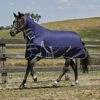 Weatherbeeta Medium Turnout Rug Plus Combo Neck Comfitec Essential 220g Navy/Silver/Red -Geschäft für Reitsportbedarf 44638374.40490d