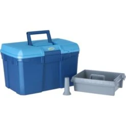 Kerbl Putzbox Zum Draufstellen Marine/Hellblau 400x275x245mm -Geschäft für Reitsportbedarf agradi 4045022 1.e77287