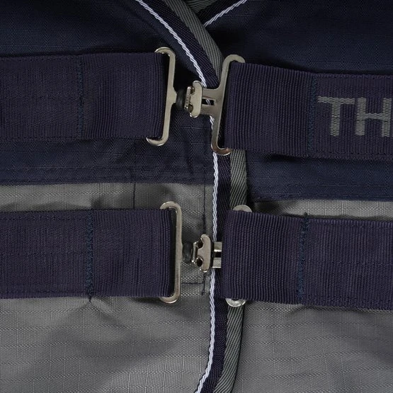 EQUITHÈME Turnout Rug Tyrex 600D 150g Navy/Grau Dots 4 EQUITHÈME Turnout Rug Tyrex 600D 150g Navy/Grau Dots – Bild 2