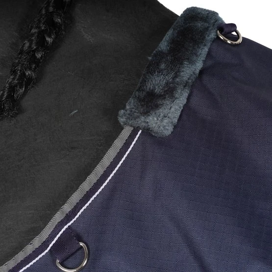EQUITHÈME Turnout Rug Tyrex 600D 150g Navy/Grau Dots 5 EQUITHÈME Turnout Rug Tyrex 600D 150g Navy/Grau Dots – Bild 3
