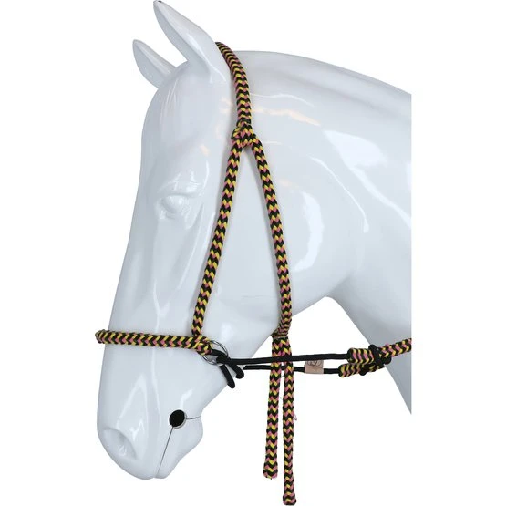 F.R.A. Gebisslose Trense Igor Integrierte Zügel Baumwolle Schwarz/Weiß 7 F.R.A. Gebisslose Trense Igor Integrierte Zügel Baumwolle Schwarz/Weiß – Bild 5