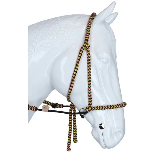 F.R.A. Gebisslose Trense Igor Integrierte Zügel Baumwolle Schwarz/Weiß 10 F.R.A. Gebisslose Trense Igor Integrierte Zügel Baumwolle Schwarz/Weiß – Bild 8