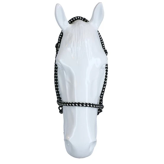 F.R.A. Gebisslose Trense Igor Integrierte Zügel Baumwolle Schwarz/Weiß 5 F.R.A. Gebisslose Trense Igor Integrierte Zügel Baumwolle Schwarz/Weiß – Bild 3