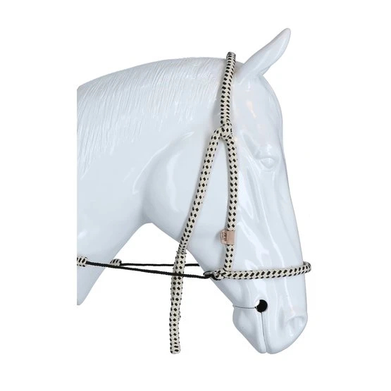 F.R.A. Gebisslose Trense Igor Integrierte Zügel Baumwolle Schwarz/Weiß 18 F.R.A. Gebisslose Trense Igor Integrierte Zügel Baumwolle Schwarz/Weiß – Bild 16