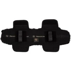 BR Sattelgurtschoner Sheepskin Velcro Schwarz/Naturell -Geschäft für Reitsportbedarf br 149007 b123 03.e309bb