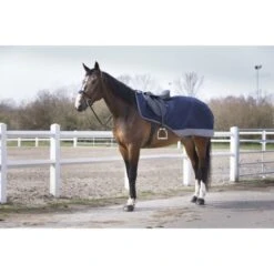 EQUITHÈME Ausreitdecke Tyrex Polar Fleece 600D Navy/Grau Dots -Geschäft für Reitsportbedarf ekkia equitheme tyrex 600 d uitrijdeken navy.7e7e51