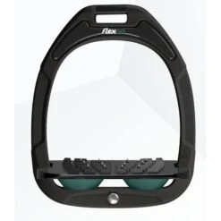 Flex-On Steigbügel Green Composite Inclined Ultra Grip Schwarz/Schwarz/Pflaume -Geschäft für Reitsportbedarf flex gcblack iug black dark green.dacf3e 4