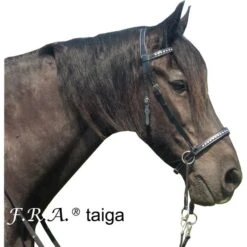 F.R.A. Gebisslose Trense Taiga Antislip Zügel Schwarz
