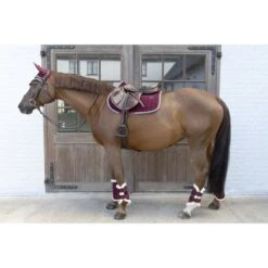 Kentucky Horsewear Kentucky Spring Satteldecke Classic Konstrast Bordeaux Warmblut