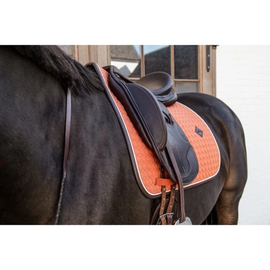 Kentucky Horsewear Kentucky Dressur Satteldecke Classic Leder Orange Warmblut 5 Kentucky Horsewear Kentucky Dressur Satteldecke Classic Leder Orange Warmblut – Bild 3