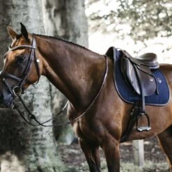 Kentucky Horsewear Kentucky Springsatteldecke Color Edition Leder Mint Warmblut -Geschäft für Reitsportbedarf kentucky spring zadeldekje color ed leather navy 2.1a350c