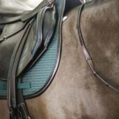 Kentucky Horsewear Kentucky Springsatteldecke Color Edition Leder Mint Warmblut -Geschäft für Reitsportbedarf kentucky spring zadeldekje color ed leather olijf 1.b91454