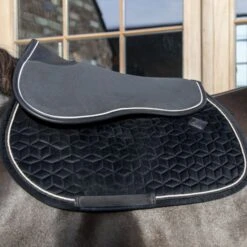 Kentucky Horsewear Kentucky Sattelunterleger Halfpad Absorb Black/White/Brown -Geschäft für Reitsportbedarf kentucky zadelonderlegger halfpad absorb black white.4bd104
