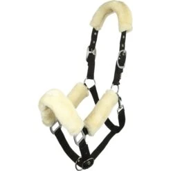 LeMieux Halfter Comfort Fleece Schwarz/Naturell XWarmblut