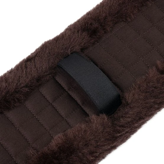 LeMieux Sattelgurtschoner Faux Lambswool Vielseitigkeit Schwarz/Naturell 8 LeMieux Sattelgurtschoner Faux Lambswool Vielseitigkeit Schwarz/Naturell – Bild 6
