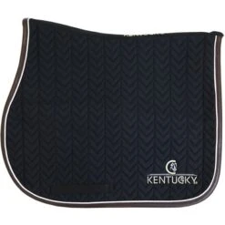 Kentucky Horsewear Kentucky Springsatteldecke Fishbone Leder Schwarz Warmblut -Geschäft für Reitsportbedarf productkentucky 42576 01.4f49a1