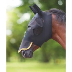 Shires Fliegenmaske Stretch Mit Nase Jet Black -Geschäft für Reitsportbedarf shires 6681 black.37e9e0