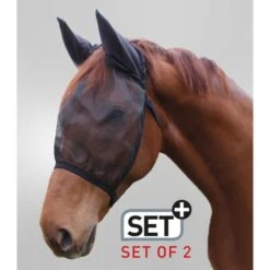 Waldhausen Fliegenmaske Basic 2-er Set Mit Ohren Schwarz -Geschäft für Reitsportbedarf wald 633101 pon 05.340dd1