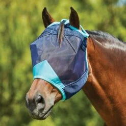 Weatherbeeta Fliegenmaske Comfitec Deluxe Fine Mesh Navy/Türkis -Geschäft für Reitsportbedarf wb 1006938000 navyturquoise wb fly mask image hero null.c4ab6a